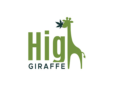 High Giraffe Cannabis Health animal brand identity cannabis cbd company design giraffe health illustration logo design logotype minimalist modern weed