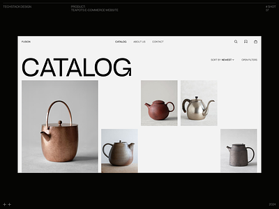 Teapots E-commerce Website cart catalog design e commerce filters footer graphic design header home page photo product card shope teapots ui ui design ux webdesign website website design
