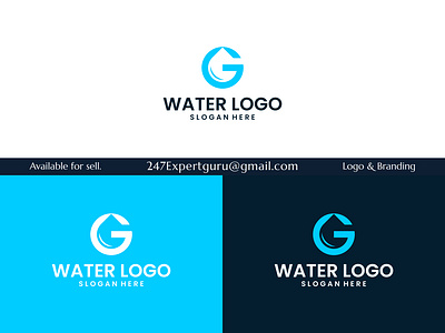 Water oil logo design template with initial letter g logo 3d animation branding graphic design logo motion graphics vector logo design