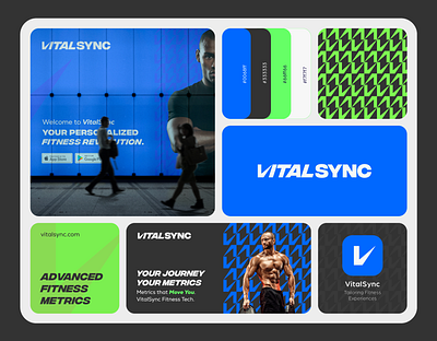 VitalSync Brand Identity app app design brand identity branding fitness graphic design logo logo design tech thumbnail