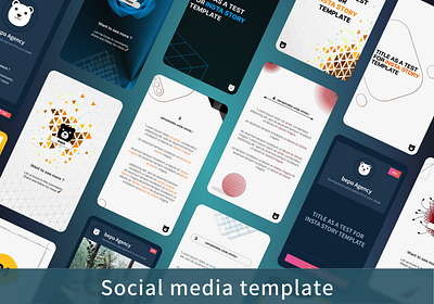 Social media template instagram post reel social media ui