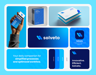 Solveto.com Brand Identity app brand identity branding conference efficiency logo logo design mockup tech