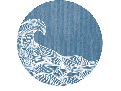 Little wave art blue design draw illustration longboard ocean riding sea shortboard slide surf suring wave waves