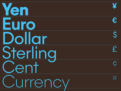 Majorant Typeface barcelona branding currencies dollar euro font graphic design type typography yen