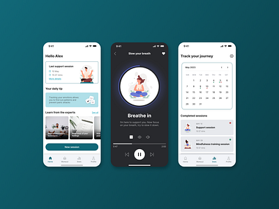 Meditation app design mobile app app design meditation mobile relax ui ux yoga