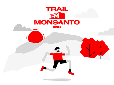 Trail RFM Monsanto 2024 graphic design illustration illustrator landscape logo monsanto rfm run trail vector