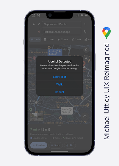 UIX Reimagined #7 - Google Maps design product design ui uidesign uixreimagined ux uxdesign uxsatire
