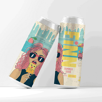 Summer sour beer design branding graphic design