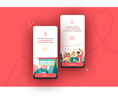 Airbnb Onboarding airbnb animation branding dailyui graphic design illustration interactiondesign motion graphics motiondesign onboarding ui