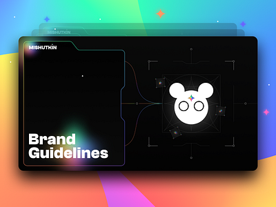 Mishutkin – Brand Guidelines 3d animation brand guidlines branding clean figma gradients graphic design guidelines logo motion graphics ui ux