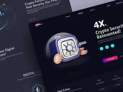 Cryptocurrency Secure Haven! Design app application branding crypto figma fonts howto illustration learnbasic logo mansoorgull mostbest page screen topnew ui uiux ux webdesign webflow