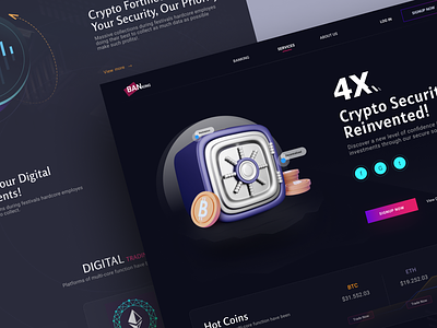 Cryptocurrency Secure Haven! Design app application branding crypto figma fonts howto illustration learnbasic logo mansoorgull mostbest page screen topnew ui uiux ux webdesign webflow