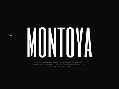 Montoya Portfolio Website animation clapat minimal motion graphics portfolio showcase typography ui webdesign website