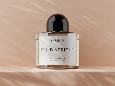 Byredo – Bal d'Afrique 3d blender branding byredo cosmetics design flacon logo modeling parfume product render summer water