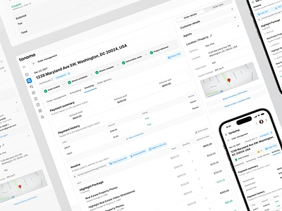 Tonomo: Invoicing admin crm design interface invoice invoicing order order details panel payment progress status ui ux web