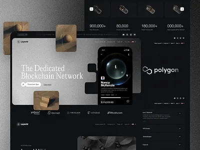 Layer AI app crypto dashboard homepage interface ios iphone main mobile nft social web