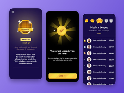 Reward & Leadership Board board gold leadership board reward reward ui score board ui ux