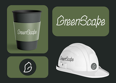 Greenscape green logo landscaping logo logo logodesign monoline wordmark wordmark