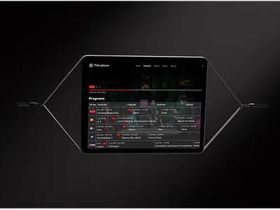 TVnation| EPG-TV Guide with Smart TV app branding creative website design development epg film movie program service page show smart tv television tv tv guide ui ux web app web design