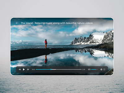 Video Player screen UI design for web graphic design mobile ui uidesign video videoplayer webdesign