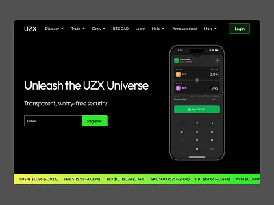 Security Landing Page clean landing web design