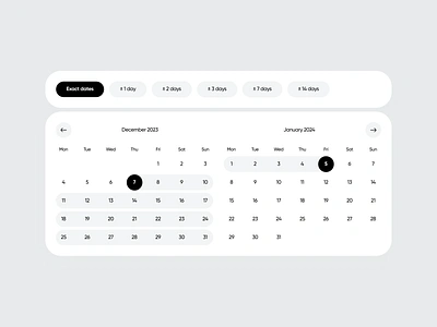 #080 DailyUI • Date Picker 080 book booking calendar date datepicker daterange days holiday hotel months picker plan ui080 uidaily vacation