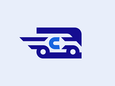 C Delivery delivery logo minimalist sign vam