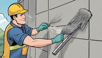 Anime illustration of Asbestos Removal graphic design illustration