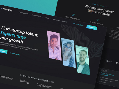 Wilsongrey Website & Branding animation brandbook branding dark mode fintech healthtech hiring hr job job board logo recruitment redesign responsive saas startup ui ux visual identity website