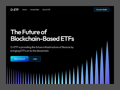 Blockchain-Based ETF Landing Page landing web design