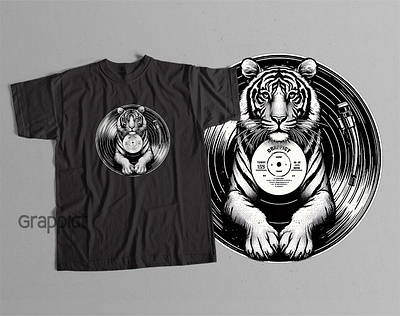 Tiger Vinyl T-shirt Design clothing design simple design tiger vinyl