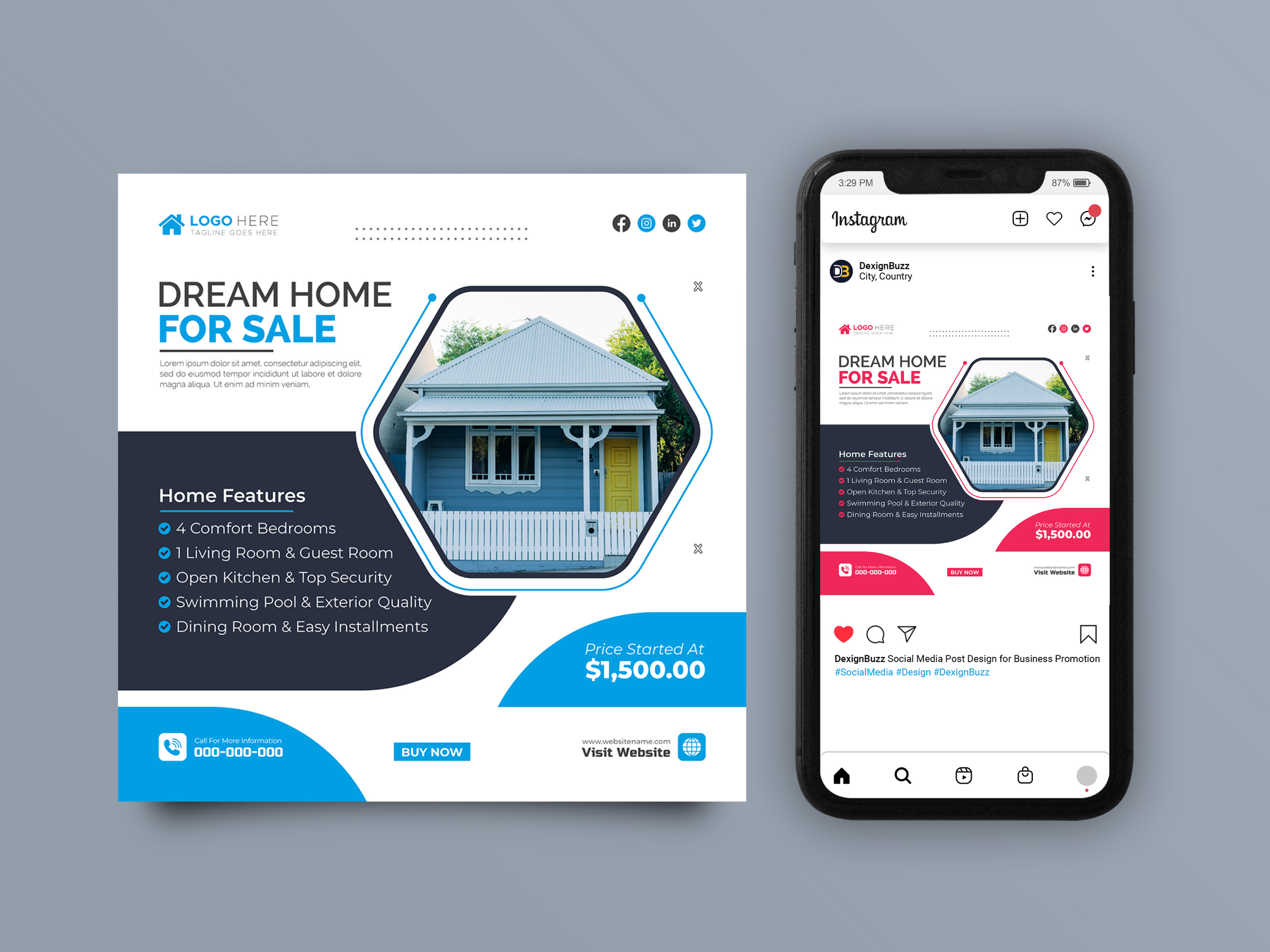 Example of Real State Social Media Banner Design