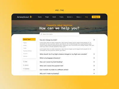 FAQ : DailyUi-092 daily ui dailyui day92 faq ui