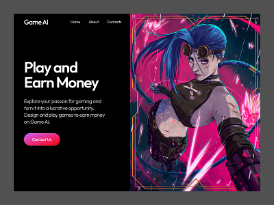 Game AI Landing Page landing web design