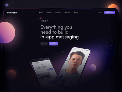 CometChat, empowering in-app communications. clean design illustration showreel significa ui ux uxui video web web design website
