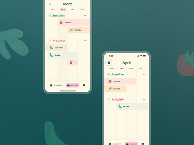 Kaldarium app brand calendar design digital gardening germany green helping launch munich nature plants startup studio sustainable web