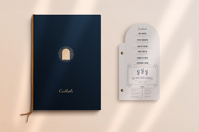 The Blue Door Cocktail Menu (Concept) branding cocktail design menu