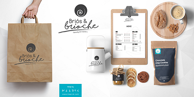 Briós & Brioche identity branding logo