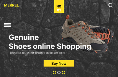 MERREL Shoes - Website Homepage UI Design figma design graphics design ui ui design web design