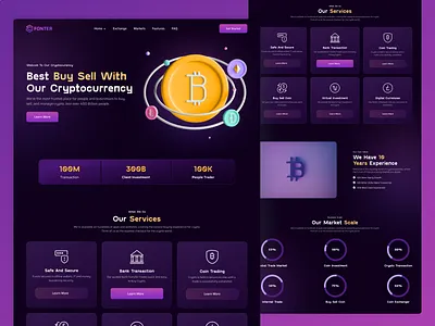 Cryptocurrency & Blockchain Website bitcoin blockchain app blockchain landing page blockchain website crypto app crypto currency crypto exchange crypto landing page crypto marketplace crypto trading crypto wallet crypto website cryptocurrency ethereum finance app financial website landing page marketplace nft token exchange