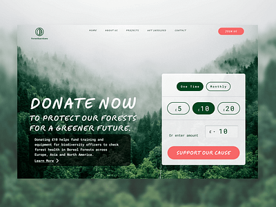 Daily UI #003 - Landing Page charity dailyui dailyui003 design forest landingpage ngo ui ux website