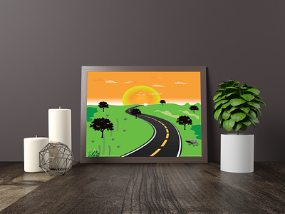 Landscape elegant illustrations modern professional