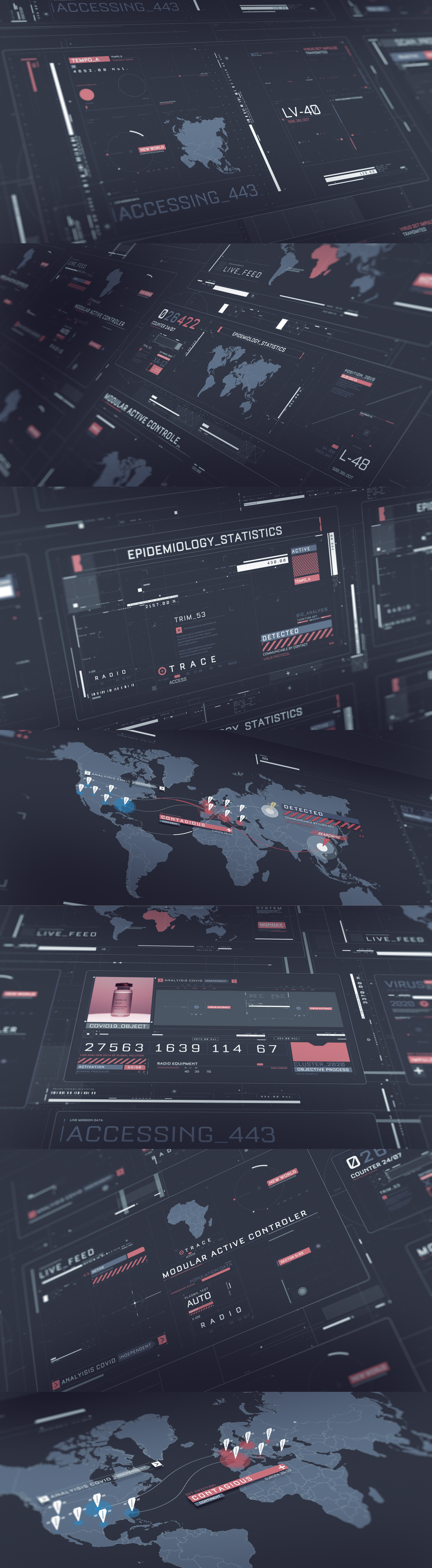 HUD Typo Elements animation hud hud elements motion graphics ui video elements