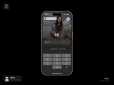 Login. DYUI #22 daily ui design design app enter enter in app hi log in login login design login in app mobile app niki e number ui ux