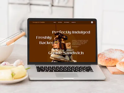 Scoops & Crumbs: Bakery Website bakery bakery website cake landing page cake shop cake website cookies website food website icecream website landing page minimal design minimal ui pastery website scoopscrumbs sweets website ui uiux design user interface ux ux design web design
