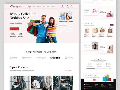 E commerce Landing Page e commerce figma landing page ui uiux user experience