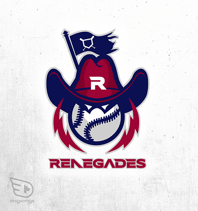 Logo concepts - youth baseball baseball chipdavid cowboy dogwings logo renegade sportsgraphic vector