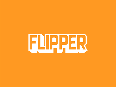Flipper Logo Concept 2d brand branding design flipper graphic graphic design identity illustrator logo logo design logotype magazine orange vector videogame visual visual identity web magazine white