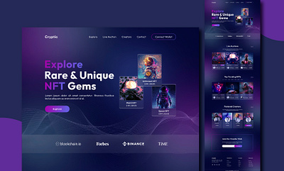 NFT Landing Page Design | Web UI Design adobe xd branding designer figma graphic design landing page design nft landing page nft website one pager design photoshop ui ui design uiux user experience design user interface design ux design web design webdesign website website design