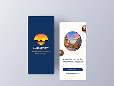 Hotel Booking App - UI Design animation branding graphic design ui